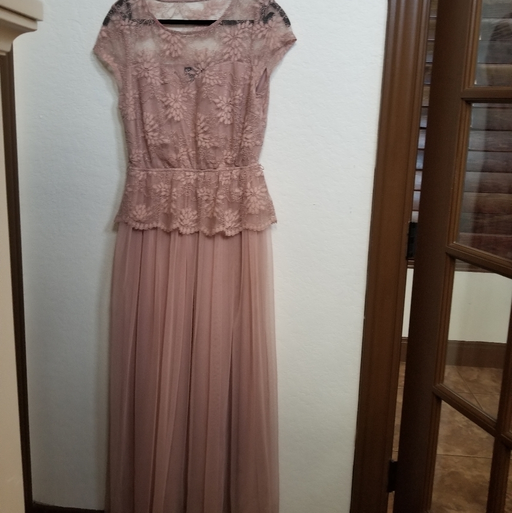 Pink laced topped dress